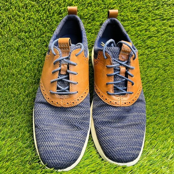 Cole Haan Grand Tour Mens Size 9 Blue Brown White Casual Classic Oxford Shoes main image 7